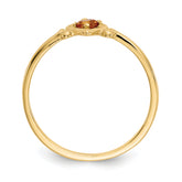 14K Citrine Birthstone Heart Ring